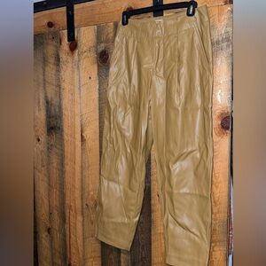 Faux leather Tan Pants